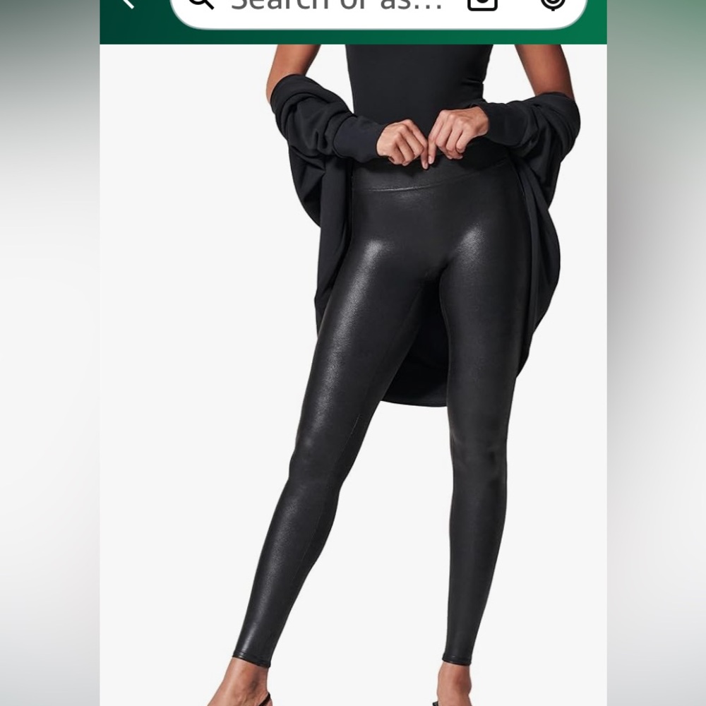 New without Tags - size Large -SPANX Sleek Black Tights -